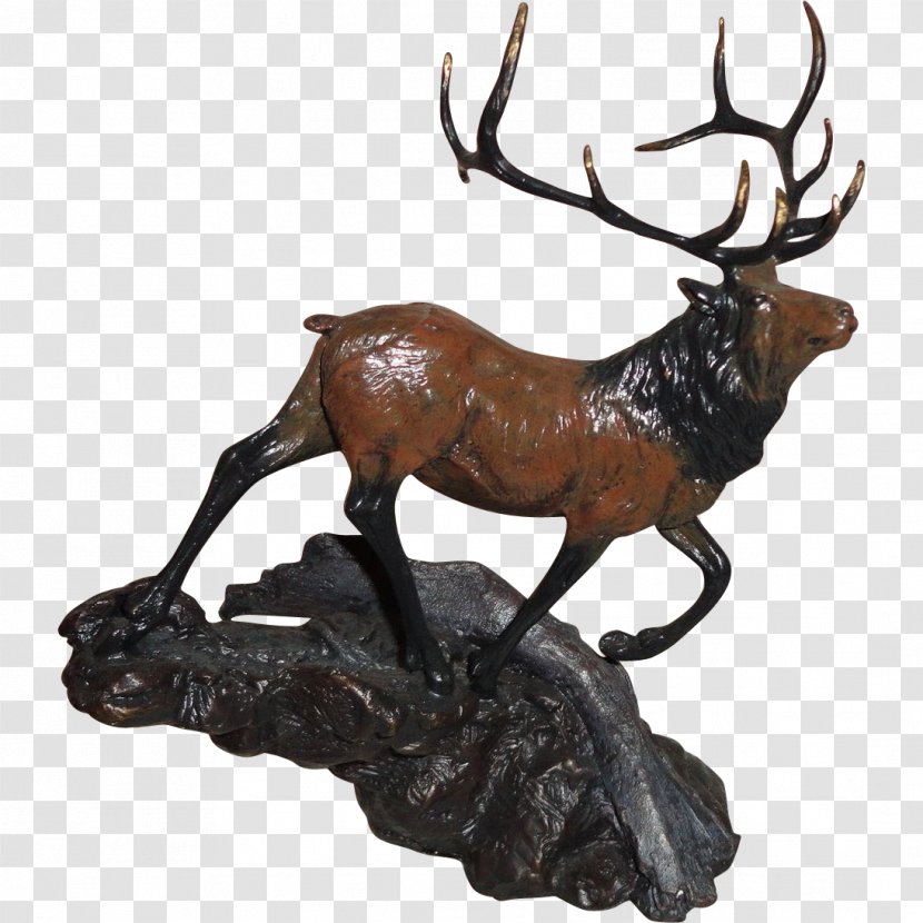 Bronze Sculpture Elk Reindeer Transparent PNG
