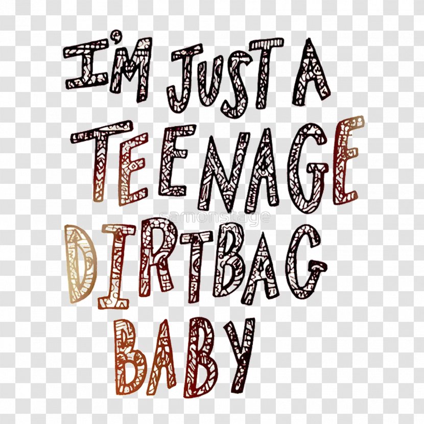 IPad 2 Mini Air Teenage Dirtbag Logo - Lyrics - 1d Transparent PNG