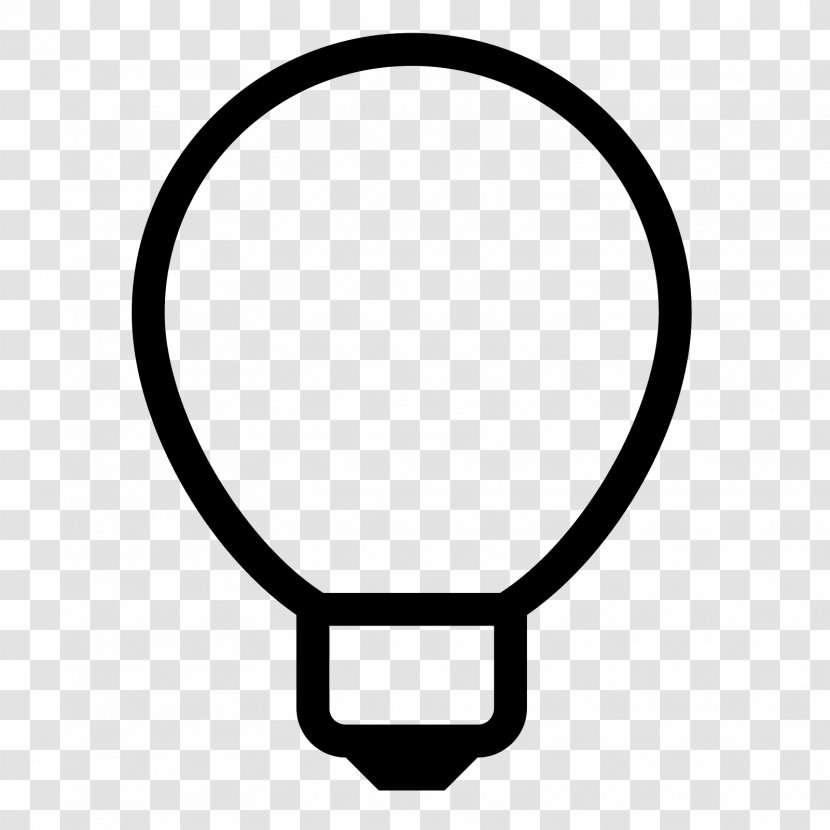 Incandescent Light Bulb Lamp Symbol - Lightbulb Transparent PNG
