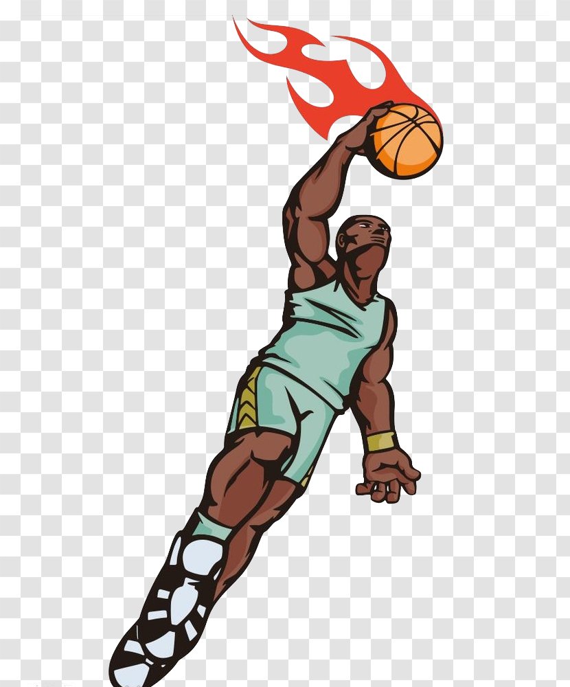 Basketball Sport Slam Dunk Illustration - Fictional Character - Player Transparent PNG