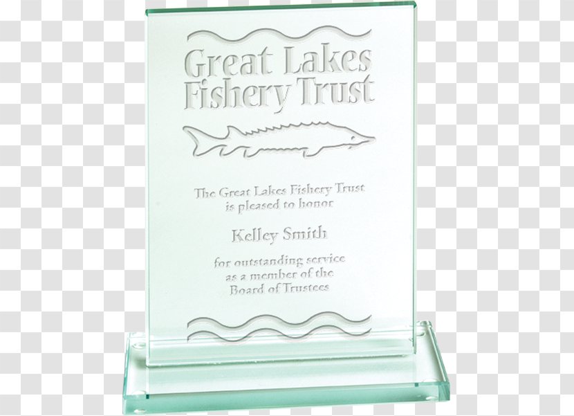 Great Lakes Rectangle Fishery Glass Font - Quantity - Trophy Transparent PNG