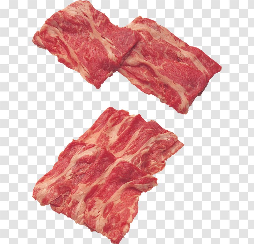 Back Bacon Meat Pork - Cartoon Transparent PNG
