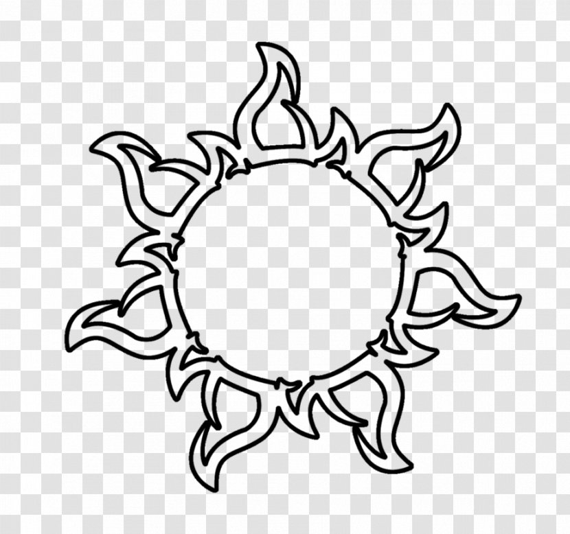 Rapunzel Solar Eclipse Drawing Corona - Black - Tattoo Art Transparent PNG