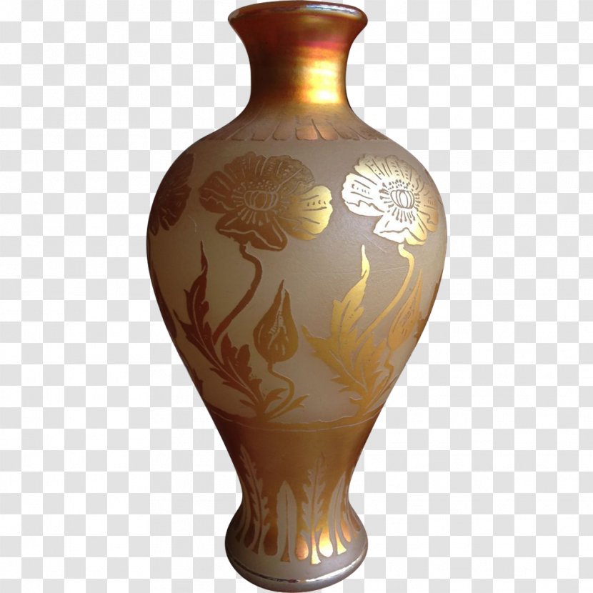 Vase Corning Museum Of Glass Art Nouveau Deco - Decorative Arts - Vintage Gold Transparent PNG