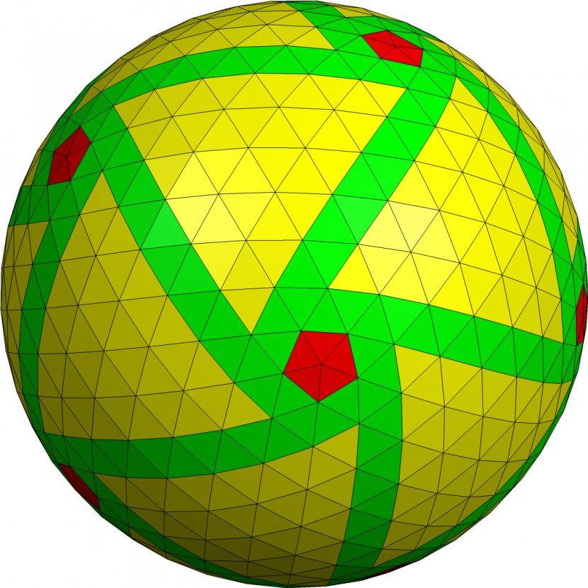 Geodesic Polyhedron Face Triangle Sphere - Green Transparent PNG