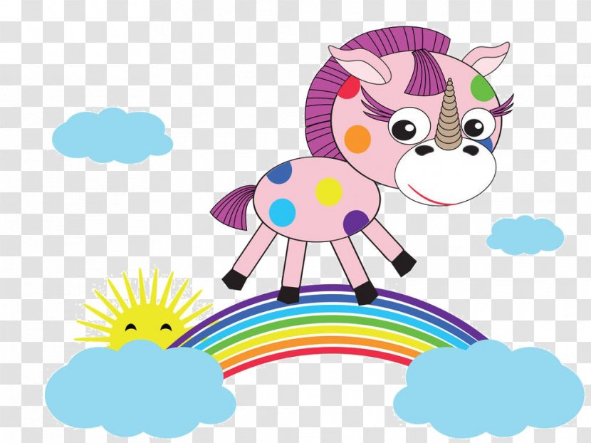 Horse Rainbow Cartoon - Royaltyfree Transparent PNG