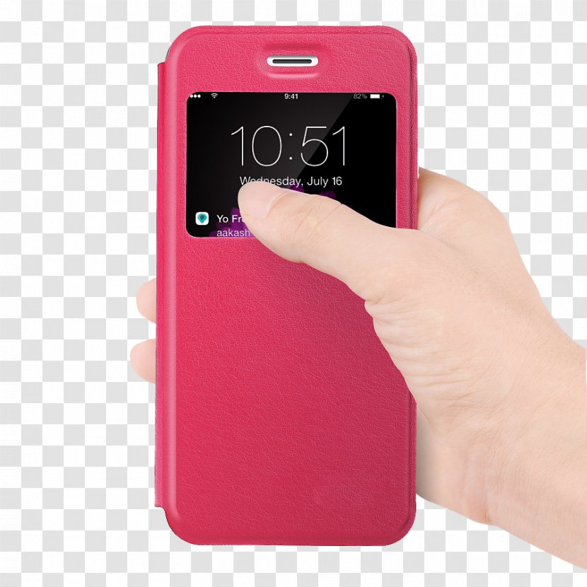 IPhone 7 8 Plus 6S Smartphone Feature Phone - Iphone - Holding Pink Case Transparent PNG