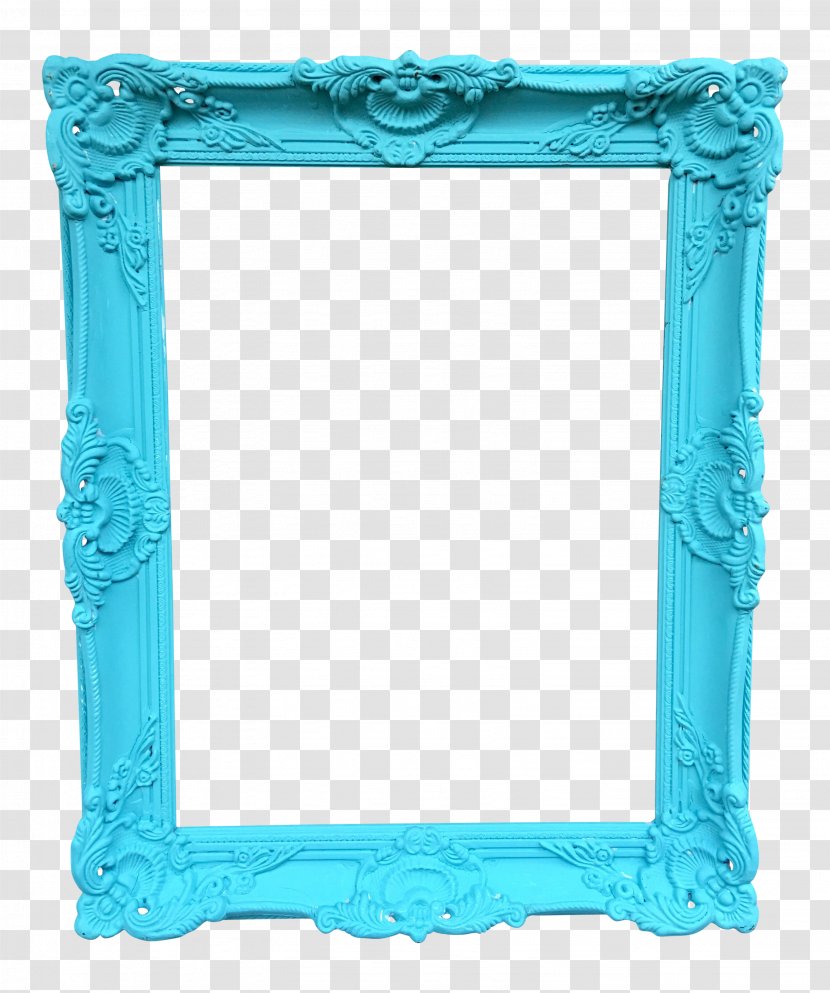 Picture Frames Tiffany Blue Decorative Arts Aqua - Mirror - Plastering Transparent PNG