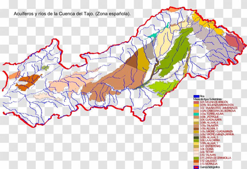 Tagus Basin Madrid Province Of Cuenca Páramo De La Alcarria - Map Transparent PNG