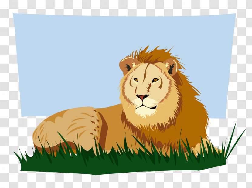 Lion Cartoon Clip Art - Wildlife Transparent PNG