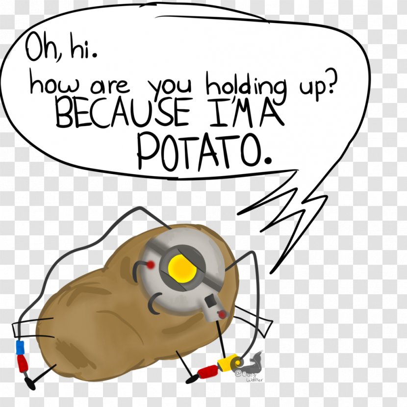 Portal 2 GLaDOS Potato Chell - Cartoon - Potatoes Transparent PNG