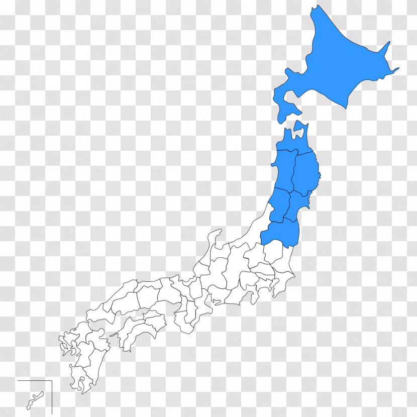 Hokkaido Vector Map Prefectures Of Japan Blank - Black And White - Kaba Transparent PNG