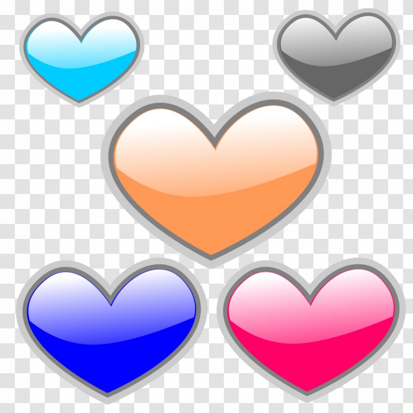 Heart Clip Art - Cartoon - Glossy Transparent PNG