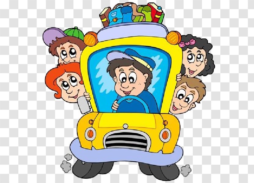 School Bus Driver - Field Trip - Cartoon Transparent PNG