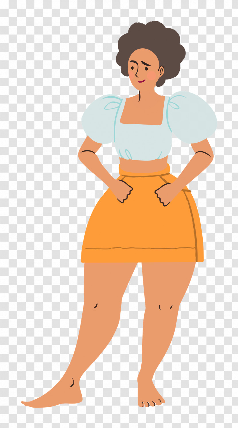 Standing Girl Woman Transparent PNG