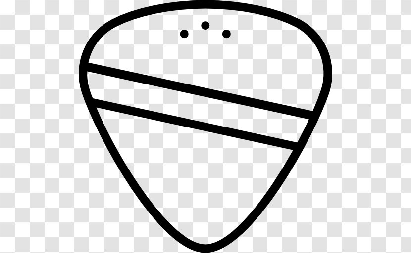 Line White Black M Clip Art - Monochrome Photography - Guitar Pick Transparent PNG