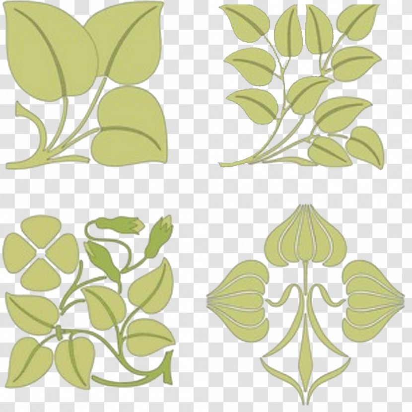 Painting - Green - Floral Graphic Design Elements Transparent PNG