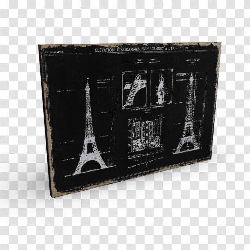 Eiffel Tower Canvas Painting - Retro Style Transparent PNG