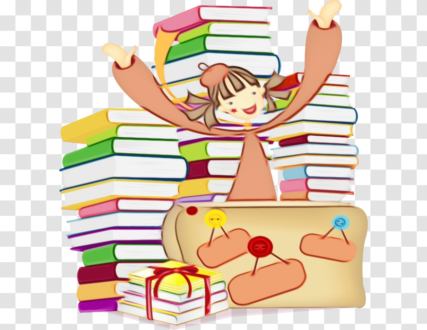 Cartoon Learning Reading Sharing Transparent PNG