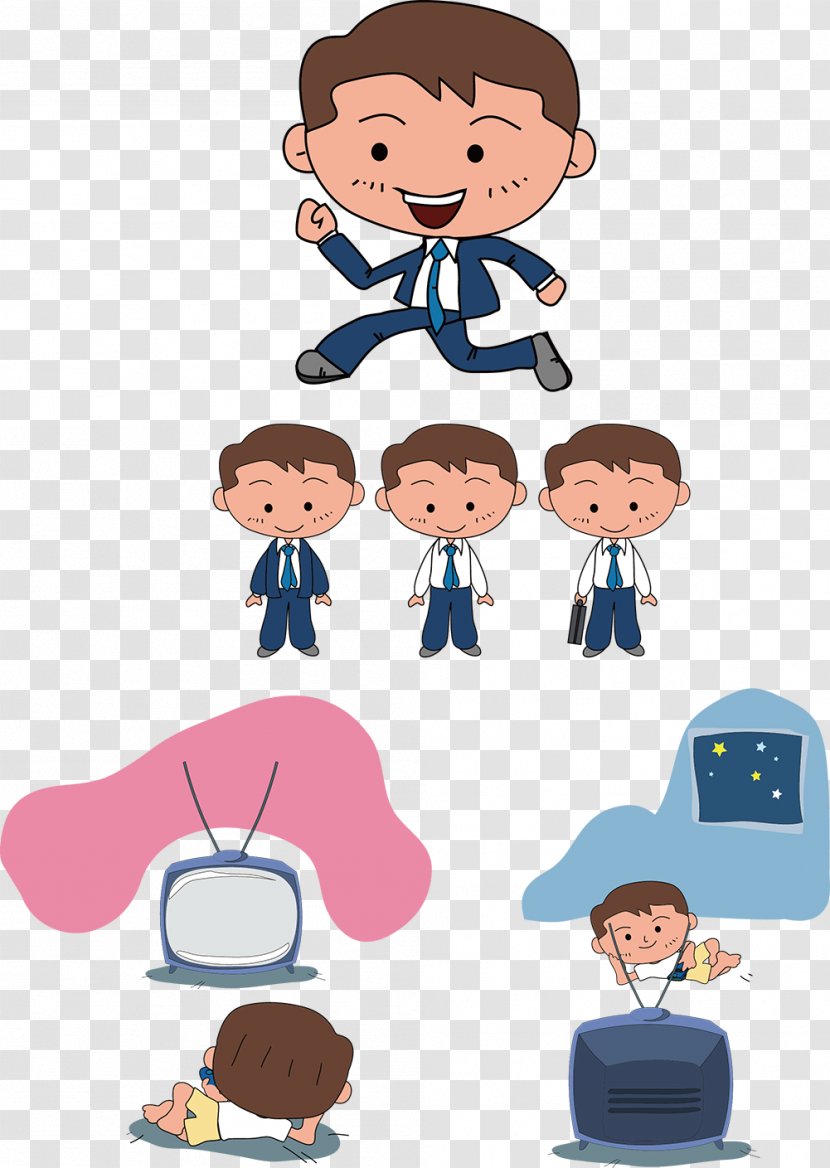 Cartoon Euclidean Vector Clip Art - Communication - Running Man Transparent PNG