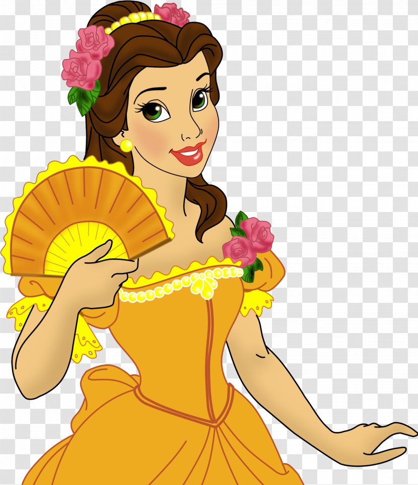 Belle Beauty And The Beast T-shirt Clip Art - Silhouette Transparent PNG
