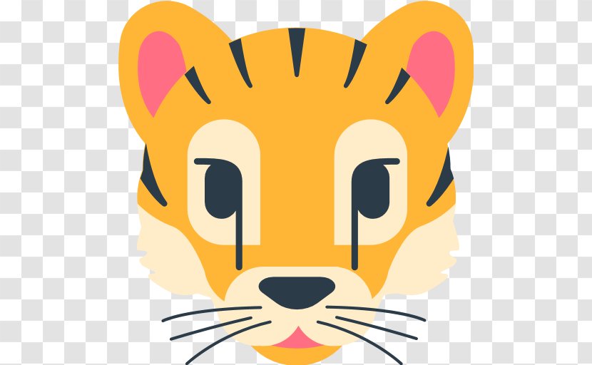 Whiskers Tiger Emoji Emoticon Symbol - Miscellaneous Symbols And Pictographs Transparent PNG