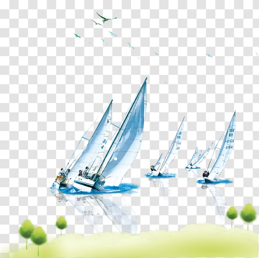 Image Resolution - Water - Sailboat Material Download Transparent PNG