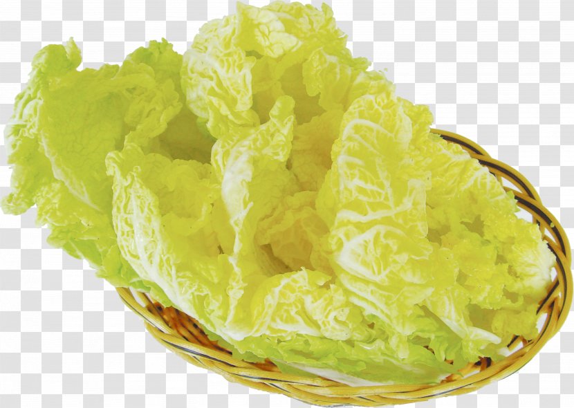 Hot Pot Chinese Cabbage Napa Vegetable - Bok Choy - Bamboo Basket Of Transparent PNG