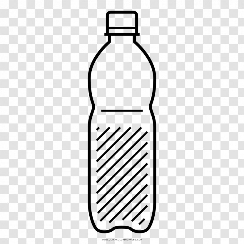 Water Bottles Glass Bottle Plastic - Coloring Book Transparent PNG