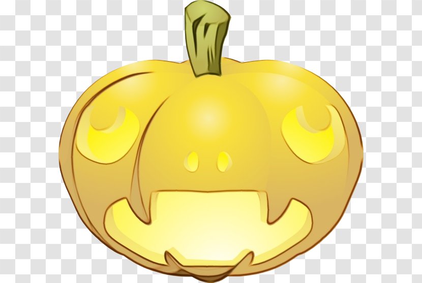 Pumpkin - Yellow - Happy Jackolantern Transparent PNG