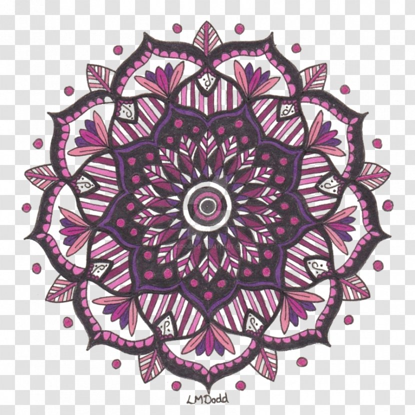 Euclidean Vector Illustration Visual Arts Image Pattern - Heart - Blue Flowers Mandala Transparent PNG