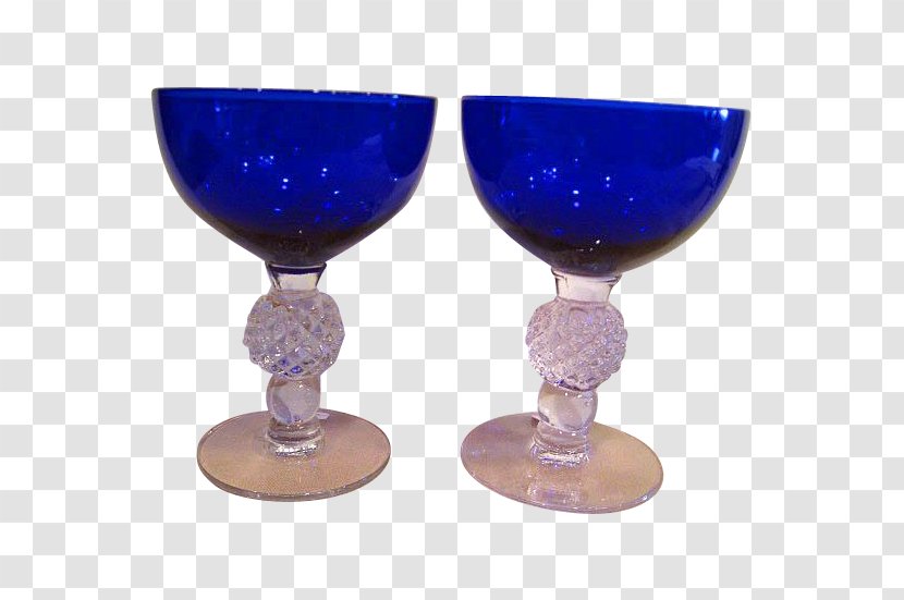 Wine Glass Champagne Cobalt Blue - Chairish Transparent PNG