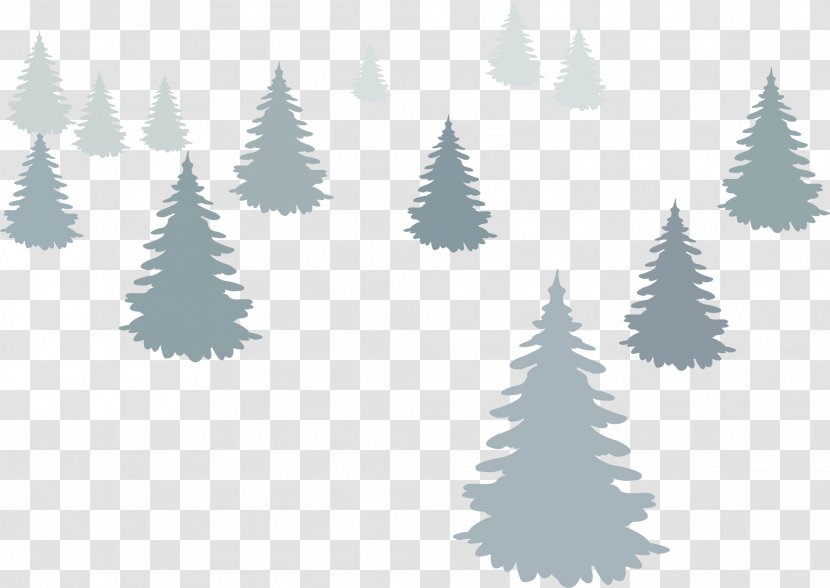 Christmas Tree Fir Illustration - Sky - Green And Simple Trees Transparent PNG