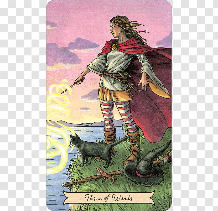 Three Of Wands Tarot Suit Swords Playing Card - Queen Transparent PNG