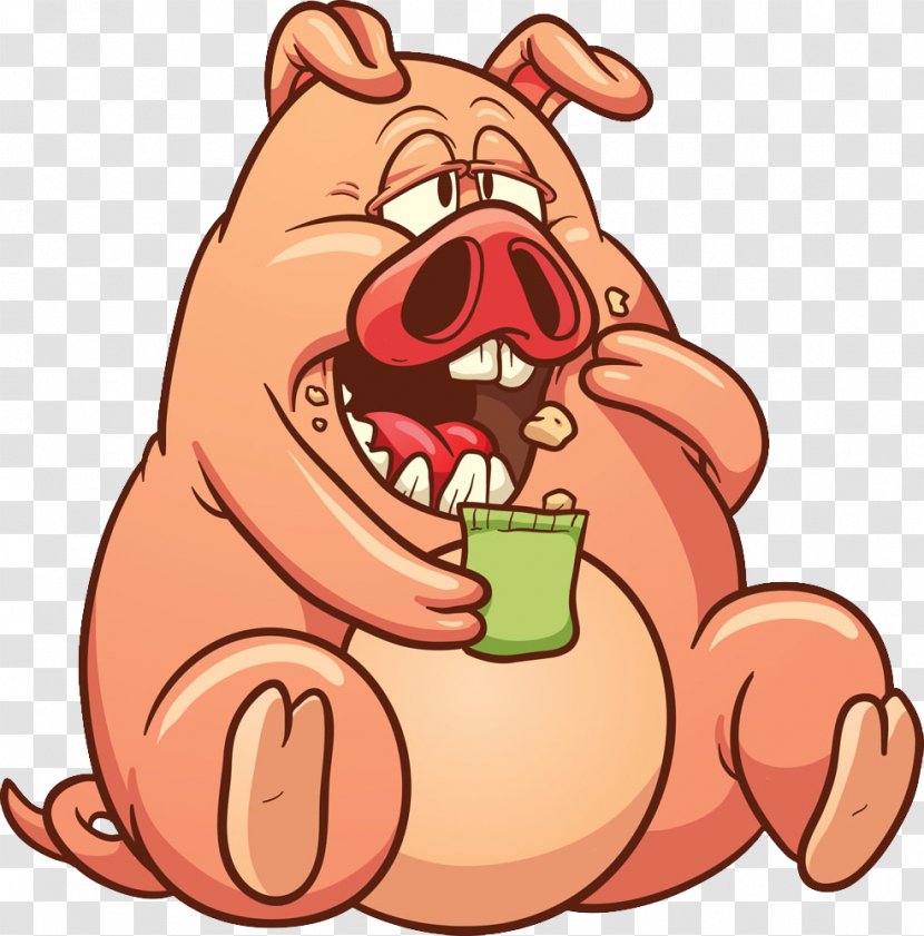 Domestic Pig Cartoon Clip Art - Tree Transparent PNG