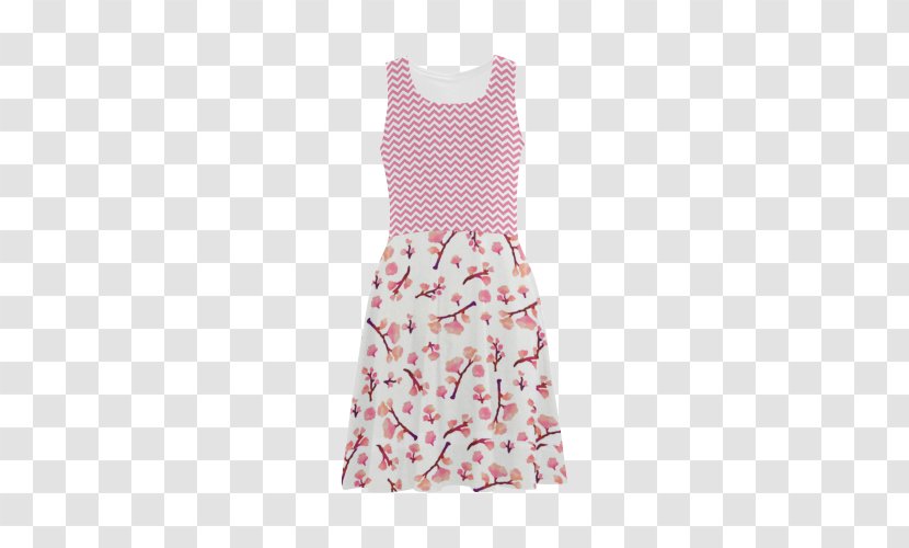Polka Dot Backpack Sleeve Nightwear Pink Flowers - Unisex Transparent PNG