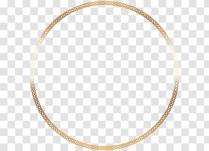 Jewellery Chain Necklace Gold Charms & Pendants - Colored - Round Border Transparent PNG