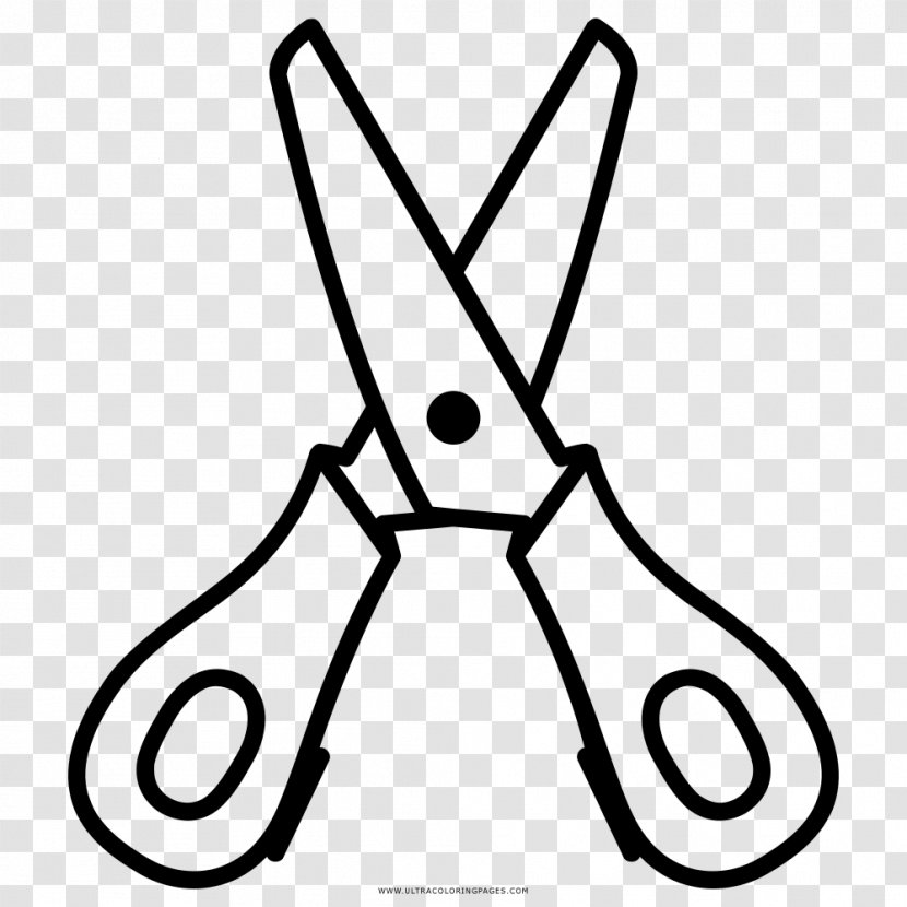 Drawing Scissors Coloring Book Black And White Clip Art - Heart Transparent PNG