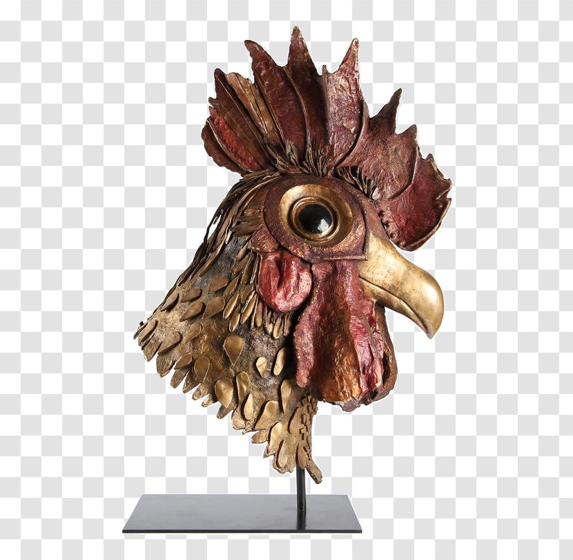 Gallic Rooster France Bronze Sculpture - Mascot Transparent PNG