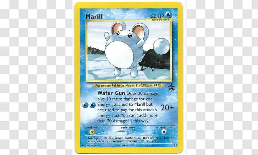 Pokemon Black & White Pokémon Trading Card Game Marill Mewtwo - Azurill Transparent PNG