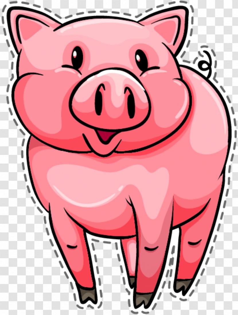 Pig Clip Art Transparency Free Content - Pink - Suidae Transparent PNG