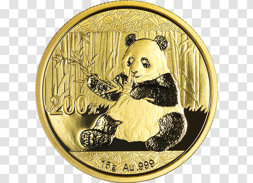 Coin Giant Panda Chinese Gold Silver Transparent PNG