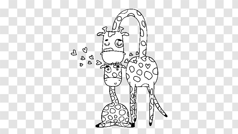 Drawing Northern Giraffe Mother Illustration Vector Graphics - Silhouette - Painting Transparent PNG