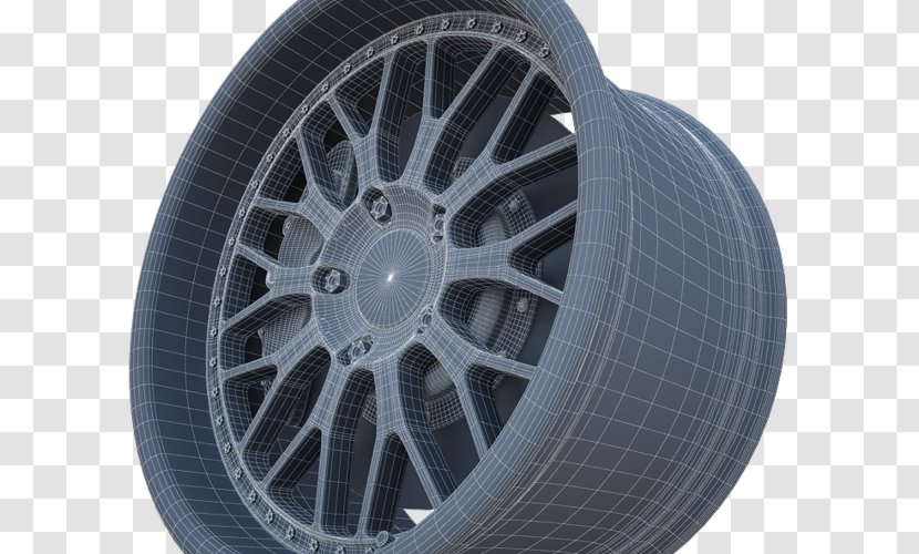 Alloy Wheel Tire Spoke Rim Synthetic Rubber - Low Poly Car Download Transparent PNG