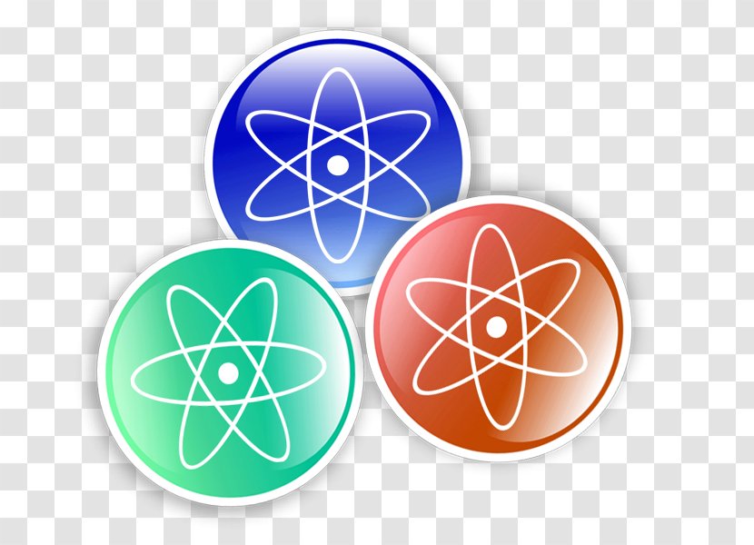 Cartoon Color Atomic Mark - Molecule - Symbol Transparent PNG