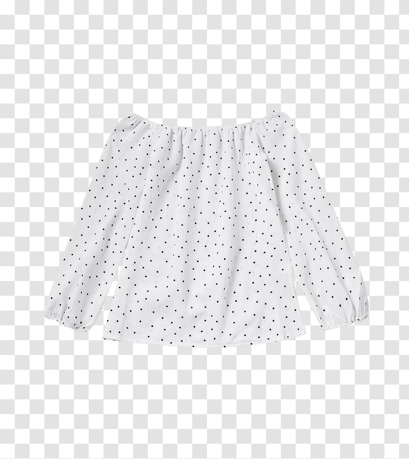 Polka Dot Sleeve Shoulder Blouse Dress Transparent PNG