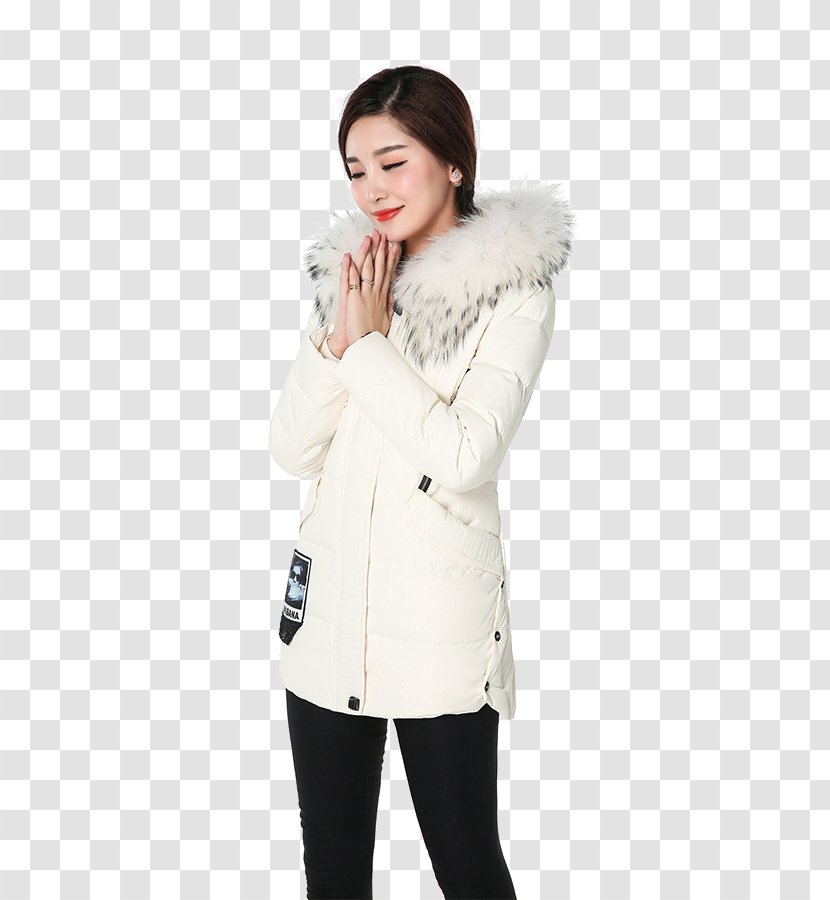 Fur Clothing Coat Hood Jacket - Fashion Model - Case Transparent PNG