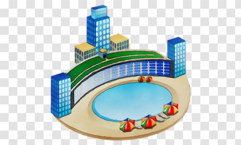 City Background - Watercolor - Stadium Transparent PNG