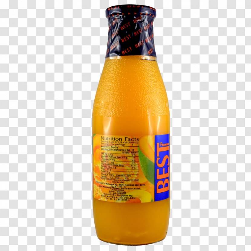 Orange Drink Soft Juice Condiment - Mango Transparent PNG