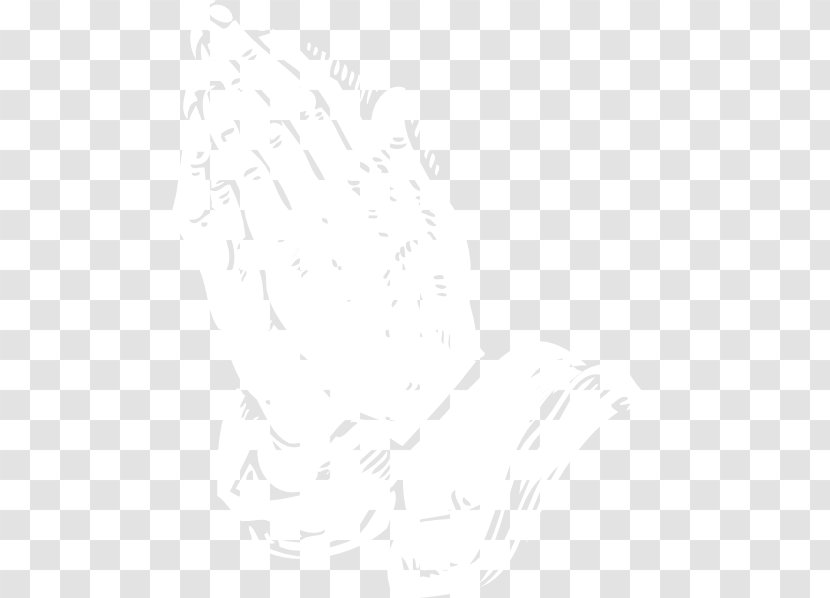 White Black Pattern - And - Prayer Hands Outline Transparent PNG